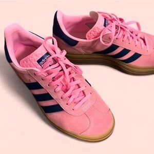 Adidas Gazelle Pink and Navy Sneakers